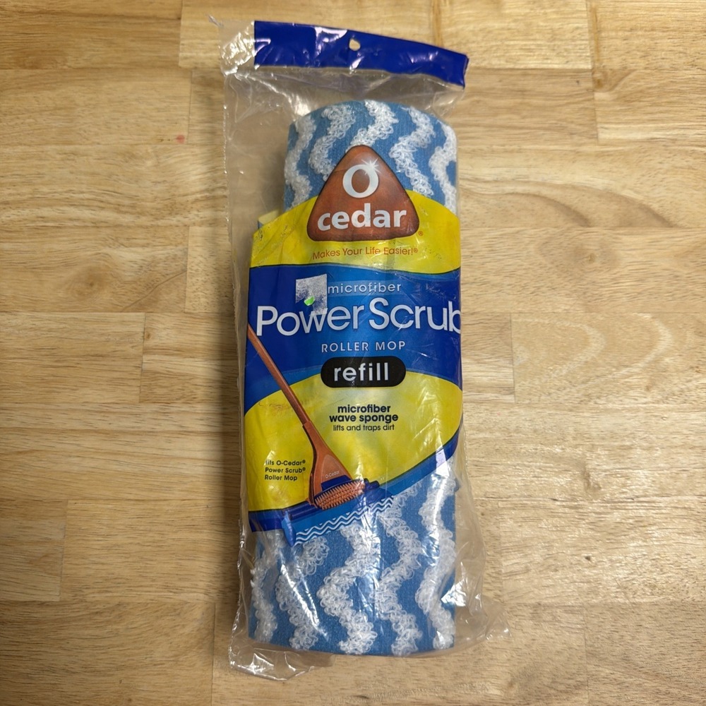 O-Cedar Power Scrub Replacement Mop Head Refill Microfiber Roller Wave Sponge